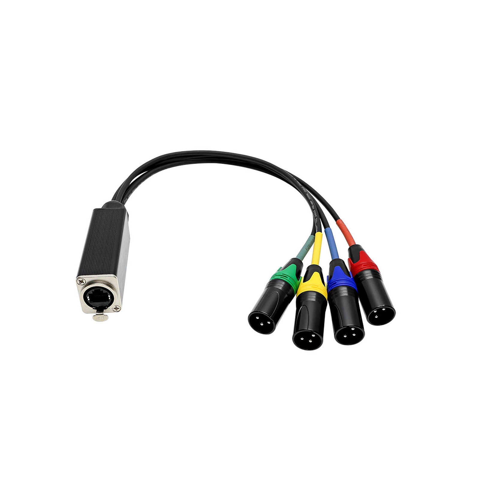 Guitar 4 Channel XLR RJ45 Sound Extender Cable Metal Case 328ft Transmission Balanced Signal for Studio Recording Stage Equipment