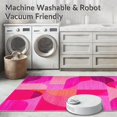 thumbnail image 5 of ODIKA 4'x6' Machine Washable Non-Slip Area Rug, Modern Geometric Abstract Floor Covering for Contemporary Spaces High Traffic Rug, Pink, 146545, 5 of 7