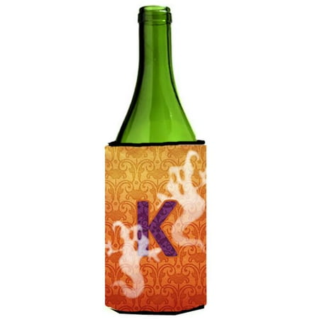 

Carolines Treasures CJ1040-KLITERK Halloween Ghosts Monogram Initial Letter K Wine Bottle Hugger