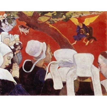 Vision after the Sermon Jacob Wrestling with the Angel 1888 Paul Gauguin 1848-1903 French Oil on canvas National 24 x 36
