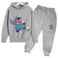 thumbnail image 3 of Ropa para niños, tendencia, chándal cálido, otoño, estampado de dibujos animados de anime, sudadera con capucha para niños y niñas, conjunto de traje de dos piezas y pantalones, 3 of 5