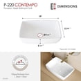 thumbnail image 3 of Stylish Vessel 19"W x 13.38"D White Porcelain Rectangular Bathroom Sink P-220-1, 3 of 11
