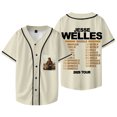 thumbnail image 2 of Jesse Welles Middle Tour Merch chaqueta de béisbol camiseta mujeres hombres cuello en V camisetas de manga corta,Style 1,L, 2 of 6