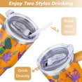 thumbnail image 5 of 40oz Abstract Fantasy Mushrooms Stainless Steel Flip Straw Tumbler Spill Proof Travel Cup Double Wall Vacuum Insulated Coffee Mug with Top Handle, 5 of 6