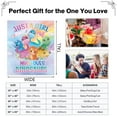 thumbnail image 4 of Kainsy Just a Girl Who Loves Dinosaurs Blanket Cute Dino Throw Blankets Gifts for Girls Kids Warm Soft Plush Lightweight Flannel Fleece Blanket All Season for Couch Sofa(60"x80"), 4 of 8