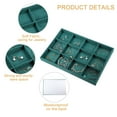 thumbnail image 4 of Unique Bargains 12 Grid Jewelry Tray Stackable Tray Showcase for Rings Earrings Necklace Bracelet Pendants Dark Green, 4 of 8