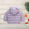thumbnail image 4 of Herrnalise Toddler Baby Girls Coat Cute Cartoon Dinosaur Windproof Jacket Puffer Jacket Warm Padded Jacket Bear Ears Hooded Coat Kids Fall Winter Clothes,Savings, 4 of 5