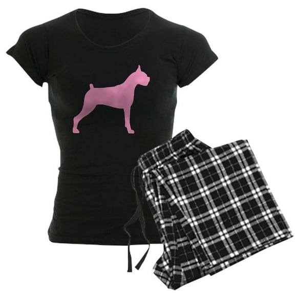 CafePress - Pink Boxer Dog - Women's Dark Pajamas