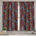 thumbnail image 2 of Ambesonne Abstract Valance & Curtain, Circular Spiral Shapes, 55"x30", Multicolor, 2 of 6