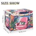 thumbnail image 5 of Yayeee Collapsible Cube Storage Bin with Lid Fabric Closet Decorative Basket with Handles, Art Cat, 5 of 7