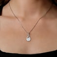 thumbnail image 3 of Gem Stone King 925 Sterling Silver Moissanite and White Lab Grown Diamond Necklace for Women (1.32Cttw, Gemstone, Heart Shape 7X7MM, with 18 inch Chain), 3 of 3