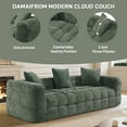 thumbnail image 5 of Rophefx Comfy Chenille 3 Seater Deep Seat Couch, Boneless Cloud Couch,Compression Sofa for Living Room,Green, 5 of 7