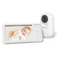 thumbnail image 1 of Momcozy Video Baby Monitor, 1080P 5" HD Baby Monitor with Camera and Audio, Infrared Night Vision, 5000mAh Battery, 2-Way Audio, Wide-angle View Temperature Sensor Lullabies and 960ft Range Ideal Gift, 1 of 10