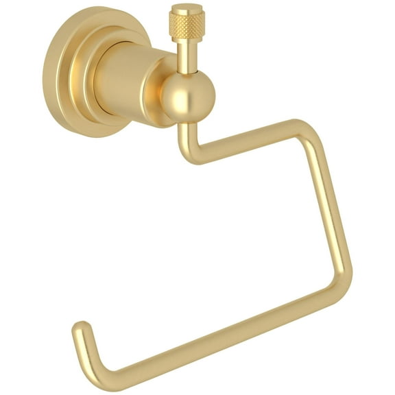 Rohl A1492iw Campo Wall Mounted Euro Toilet Paper Holder - Satin Unlacquered Brass