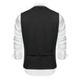 thumbnail image 4 of COOFANDY Men's Layered Suit Vest Business Dress Vests Formal Wedding Waistcoat Slim Fit, 4 of 7