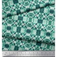 thumbnail image 2 of Soimoi Green Cotton Duck Fabric Mosaic Tie-Dye Printed Fabric 1 Yard 44 Inch Wide, 2 of 3