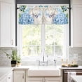 thumbnail image 2 of Vintage Floral Leaves Valances for Windows Farmhouse Kitchen Curtains Valances Rod Pocket Valance Curtains for Kitchen Windows Rustic Spring Flowers Window Valances for Bathroom Bedroom 42"x12", 2 of 6