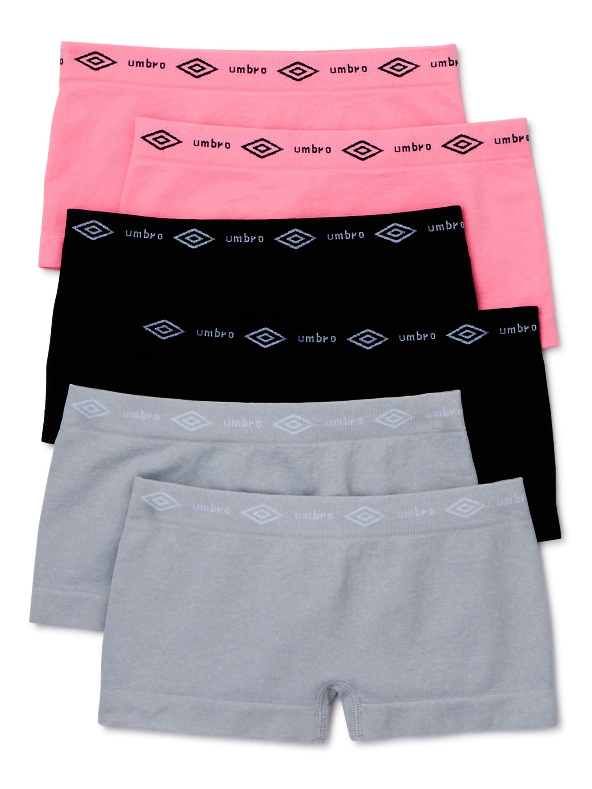 Umbro - Umbro Girls Underwear, 6 Pack Seamless Boy Short Panties, Sizes