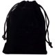 thumbnail image 1 of 5 bolsas de terciopelo negro de 15 x 10 cm para joyas, tapones para los oídos y llaveros., 1 of 2