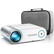 Projector, GooDee Mini Portable Video Projector 6000L, 1080P Full HD and 200”Display Supported Outdoor Movie Projector, Home Theater Projector Compatible with TV Stick, PS4,HDMI,USB,VGA,AV and Phone