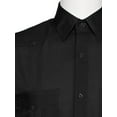 thumbnail image 2 of Gentlemens Collection Mens Short Sleeve Linen Look Guayabera Shirt, 2 of 6