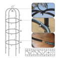 thumbnail image 3 of Heyfurni Garden Trellis for Climbing Plants, 6.3 Ft Obelisk Green Metal Plant Support for Vines & Flowers, 3 of 7