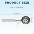 thumbnail image 2 of Uxcell 2 Pcs Cookie Scoops, Ice Cream Scoop with Trigger for Baking Cookie Dough Rice Pudding Kitchen Gadget, Beige, 2 of 6
