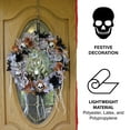 thumbnail image 6 of Haunted Hill Farm 22 in Halloween Autumn Wreath with Skulls, Multicolor, HHWRTHSKL-7, 6 of 12
