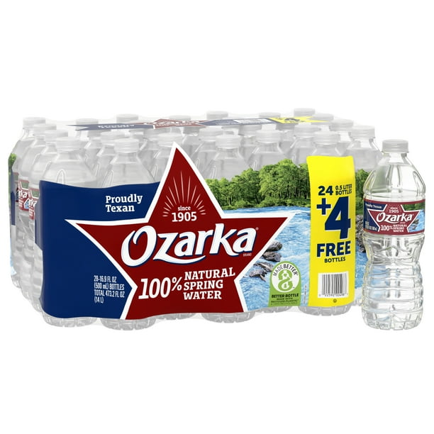 OZARKA Brand 100 Natural Spring Water, 16.9ounce plastic bottles