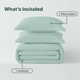 thumbnail image 3 of Beddora 3-Piece Ultra-Soft Comforter Set, All-Season, Wrinkle-Free, Lightweight Microfiber, Hypoallergenic – Queen – Harbor Grey, 3 of 7