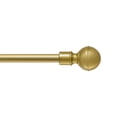 thumbnail image 3 of Mumo Modern 5/8 inch Heavy Duty Metal Adjustable Curtain Rod with Classic Ball Finial, Golden, 16 - 47", 3 of 9