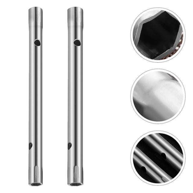 UPOUART 2Ud Llave Tubular Para Mantenimiento Color Plata Inoxidable