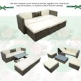 thumbnail image 5 of EUROCO Oversize 5-Piece Patio Furniture Sets,Outdoor Sectional Conversation Set Wicker Sofa with Adjustable Backrest, Cushions, Ottomans and Lift Top Coffee Table,Beige, 5 of 8