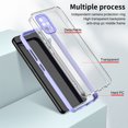 thumbnail image 2 of for Samsung A51 4G Luxury case, Hybrid Soft Silicone Bumper & Crystal Clear Hard PC Back,3 in 1 Military Drop Protection Transparent, Camera Lens Protection Case for Samsung Galaxy A51 4G,Purple, 2 of 7