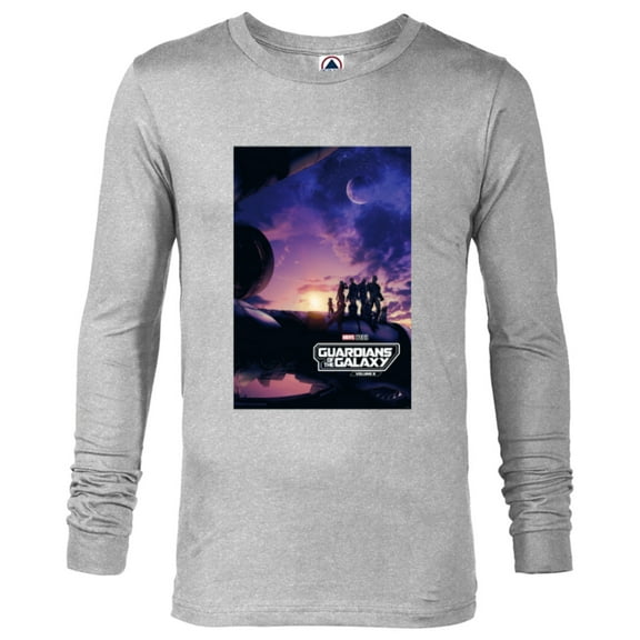 Marvel Guardians of the Galaxy Volume 3 Movie Poster Logo - Long Sleeve T-Shirt for Men - Customized-Athletic Heather