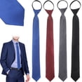 thumbnail image 2 of Keyboarant 4pack/lot Unisex Zipper Ties With Pre-Tied Knots Soft And For Any Event red silver blackblue, 2 of 2