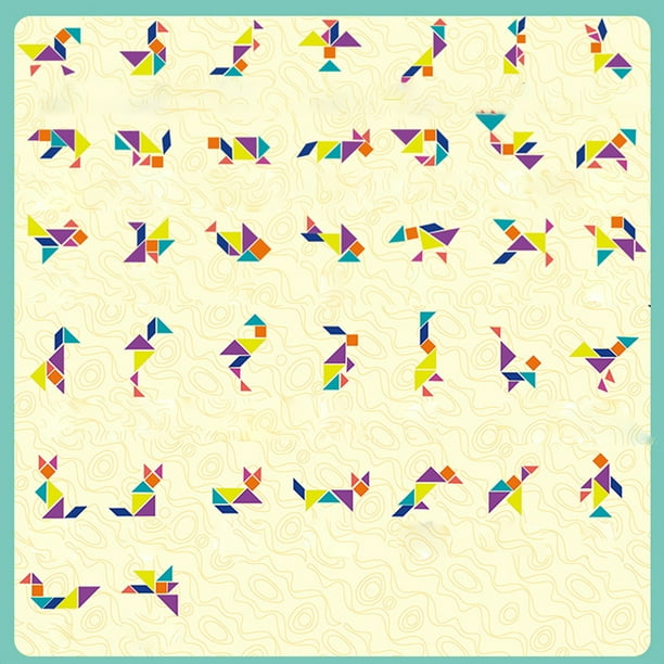 Bloques de construcción Tangram magnéticos 3D Rompecabezas para niños Reconocimiento de formas Tangrams