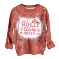 thumbnail image 1 of Qertyioot Women Fashion Christmas Printing Sweatshirt,Long Sleeve Casual Round Neck Pullover Tops, 1 of 2