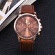 thumbnail image 5 of Reloj de pulsera redondo analógico de cuarzo para mujer y niña de moda (café), 5 of 8