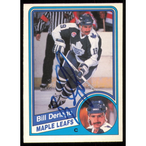 Bill Derlago Autographed 1984-85 O-Pee-Chee Card #300 Toronto Maple Leafs SKU #255055