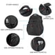 thumbnail image 4 of Mochila KROSER para portátil de viaje de 17,3", repelente al agua, negra, 4 of 8