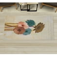 thumbnail image 1 of Gerber Daisy Decorative Rug, Posy of Spring Flowers Oil Painting Impressionist Still Life Pattern, Quality Carpet for Bedroom Dorm and Living Room, 6 Sizes, Cadet Blue, by Ambesonne, 1 of 1