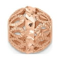 thumbnail image 2 of 14K Rose Gold Charm Pendant 10 mm Diamond-Cut Filigree Ball Chain Slide, 2 of 4