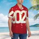 thumbnail image 3 of Fotbe Happy New 2025 Year Camisa Hawaiana para Hombre Unisex – Camisa Casual de Verano con Botones de Manga Corta de Algodón y Lino,Medium, 3 of 7