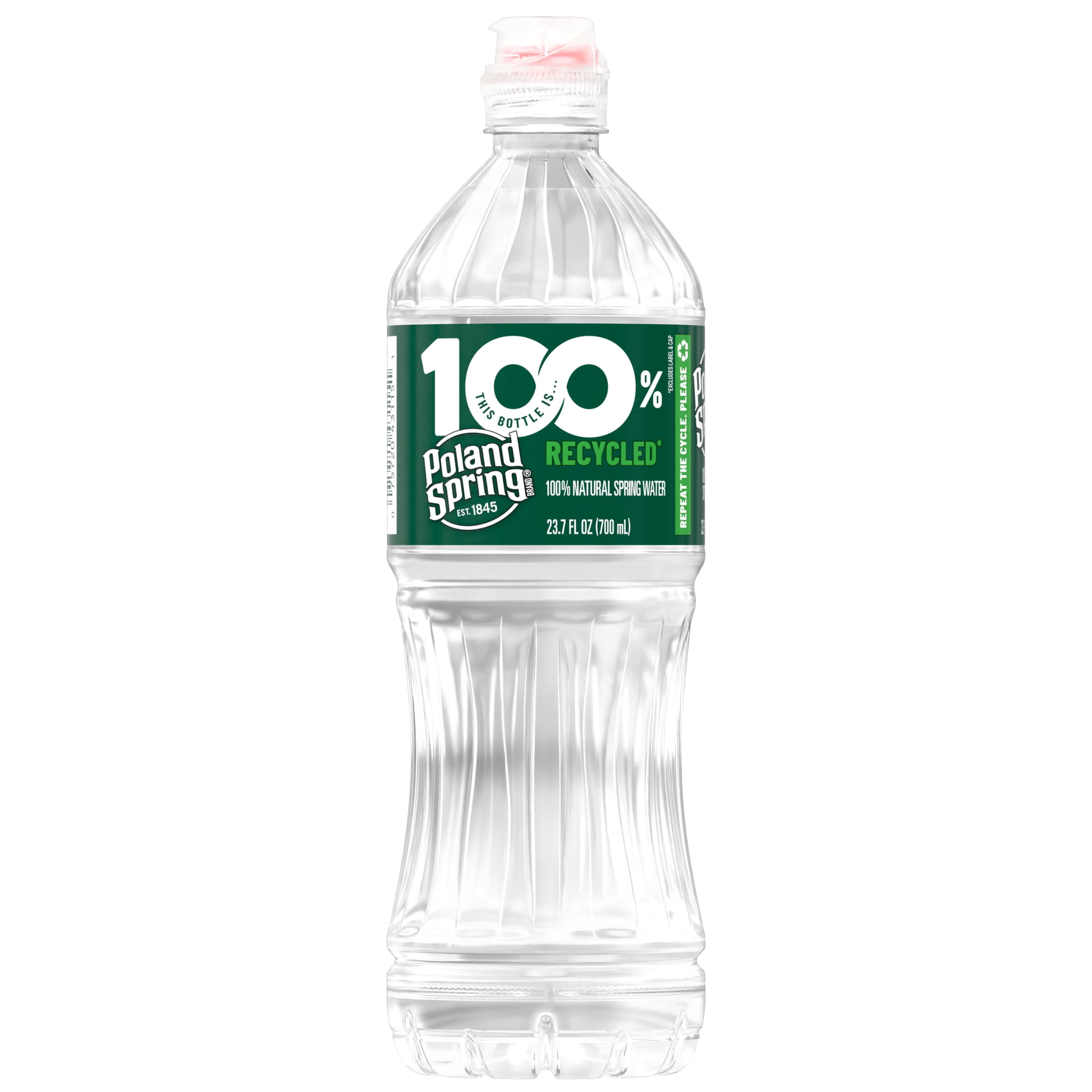 Poland Spring Maine Spring Water, Sport Cap, 23.7 Fl Oz, Single Plastic Bottle