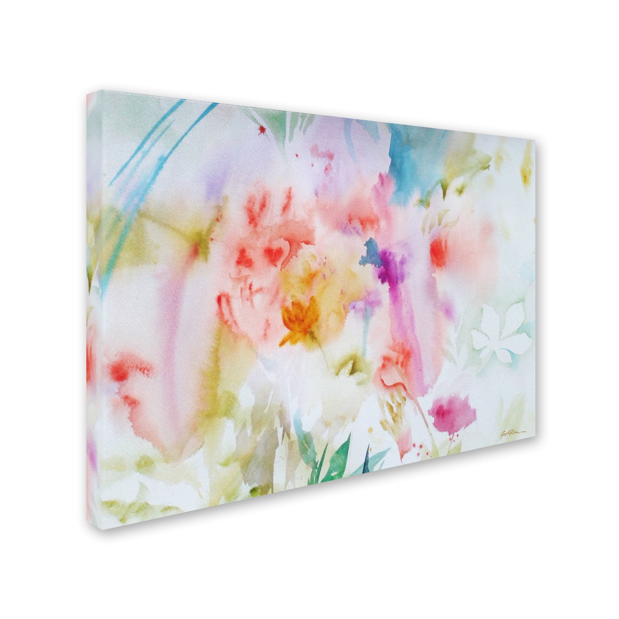 Sheila Golden 'Flower Dreams' Canvas Wall Art 35 x 47 Inches