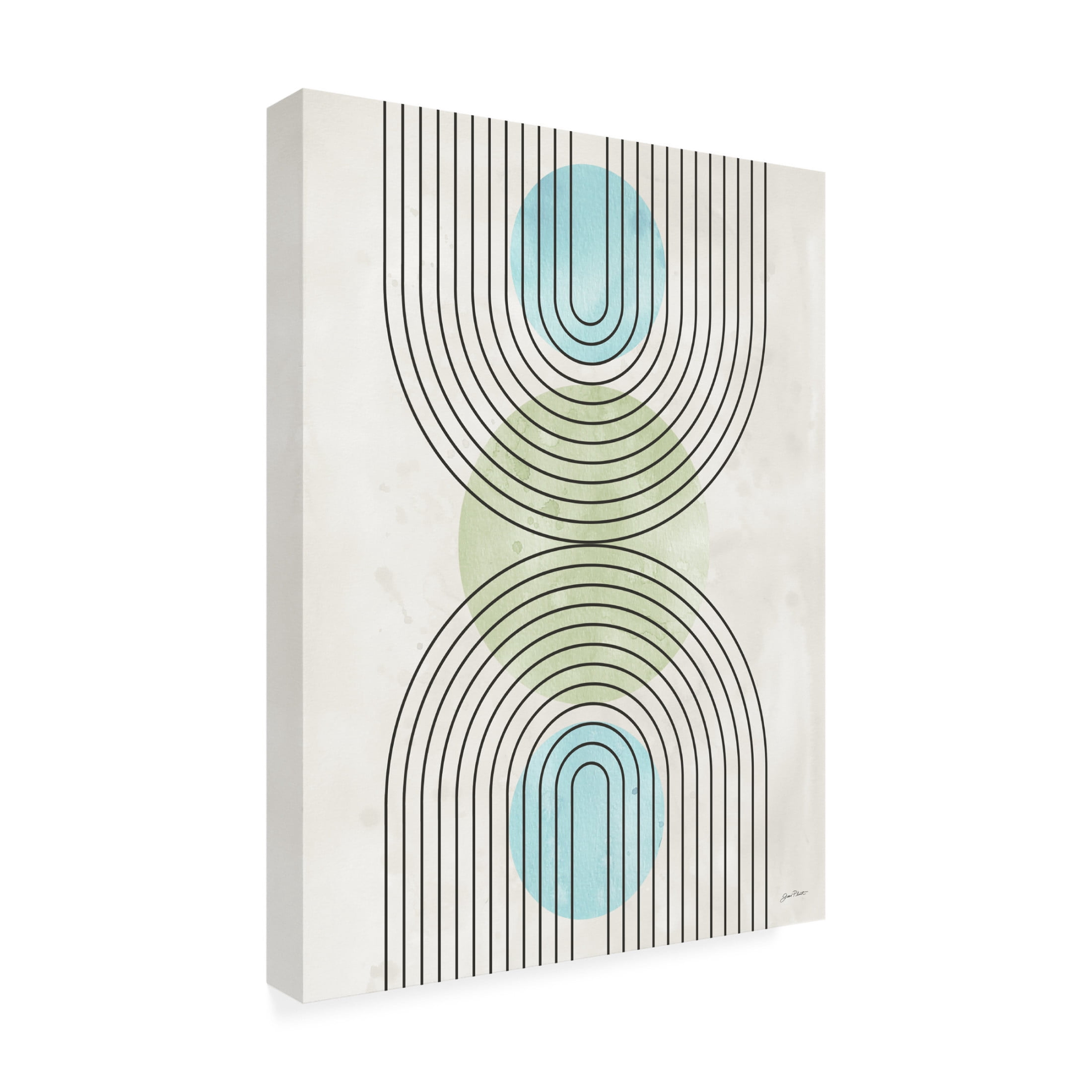 Canvas Wall Art - Jean Plout 'Mid Century Boho 2' Wall Art for Living Room, Bedroom, or Office Décor by Trademark Fine Art - 14 x 19 Inches