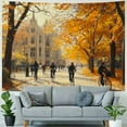 thumbnail image 4 of SHERONV Autumn Bicycles Tapestry Wall Hanging Home Decor Art 50x40inch, 4 of 6