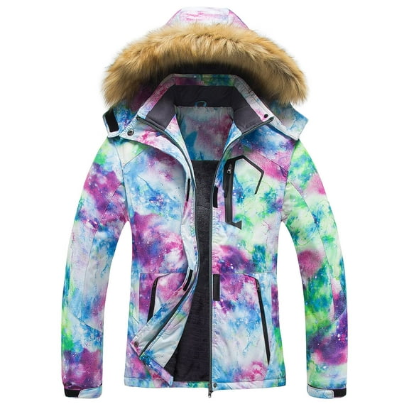 Chrisuno Winter Coat Women Snowboard Snow Jacket Ski Parka Set Snowsuit Star S