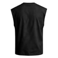 thumbnail image 6 of Men's Sleeveless Crew Neck Muscle Shirt Lightweight Breathable Loose Fit Solid Casual Tank,S, 6 of 6